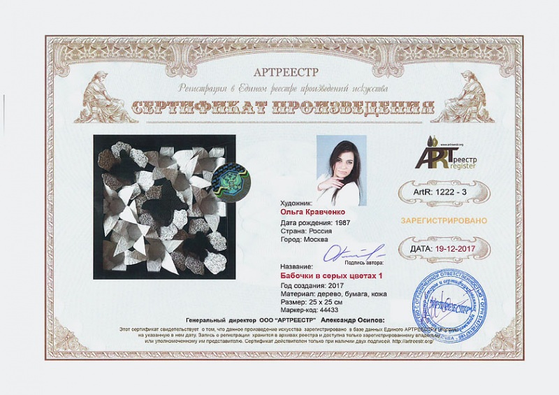 Бабочки в серых цветах 1