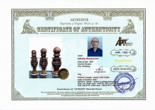 Hollow jasper vases with balls