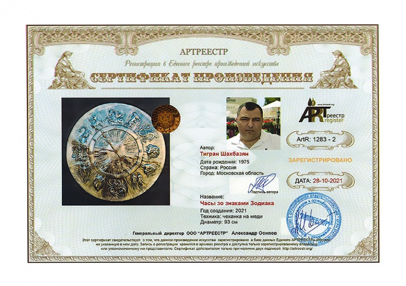 Часы со знаками зодиака