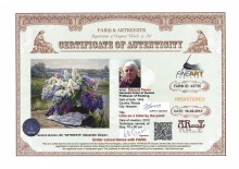 Lilac on a table by the pond